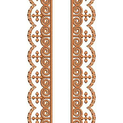 Antique Scroll Border Embroidery Design