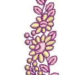 Floral Chain Embroidery Design