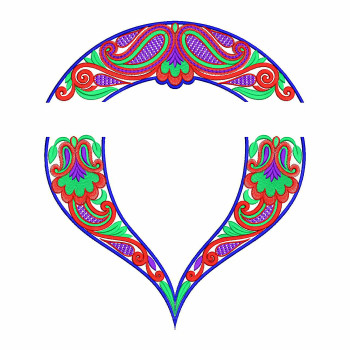 Neck & Back Embroidery Design 2460