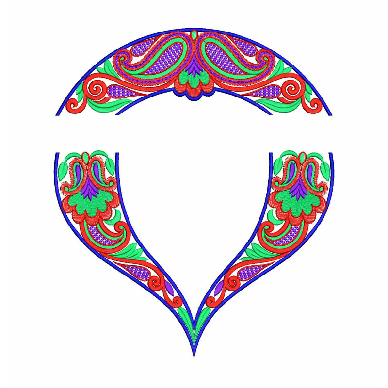 Neck & Back Embroidery Design 2460