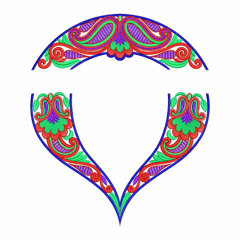 Neck & Back Embroidery Design 2460