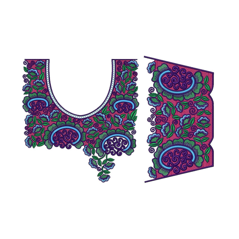 Neck Embroidery Designs For Kameez 15936