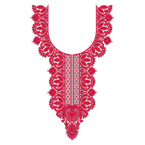 Crimson Courtier Embroidery Design