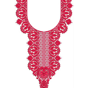 Crimson Courtier Embroidery Design