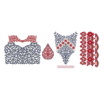 New Neck Embroidery Design 18378