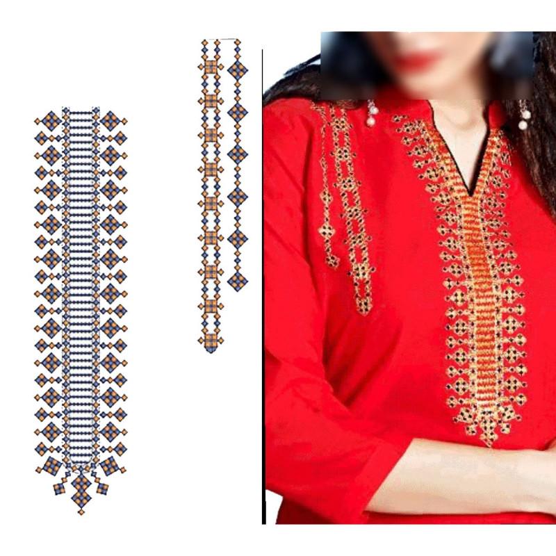 New Neck Embroidery Design 19672