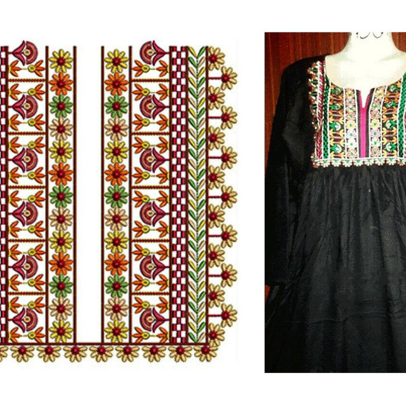 New Neck Embroidery Design 30284