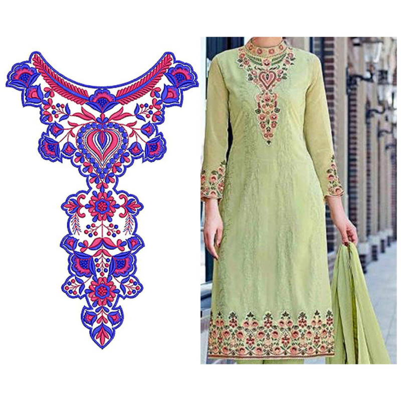 New Neck Embroidery Design 19562