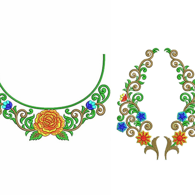 New Neck Embroidery Design 18635