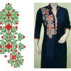 Night Wear Kurtis Embroidery Neck Design