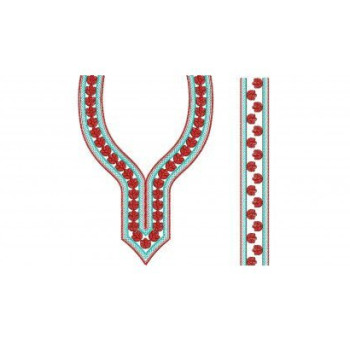 Nighty Neck Embroidery Designs 339