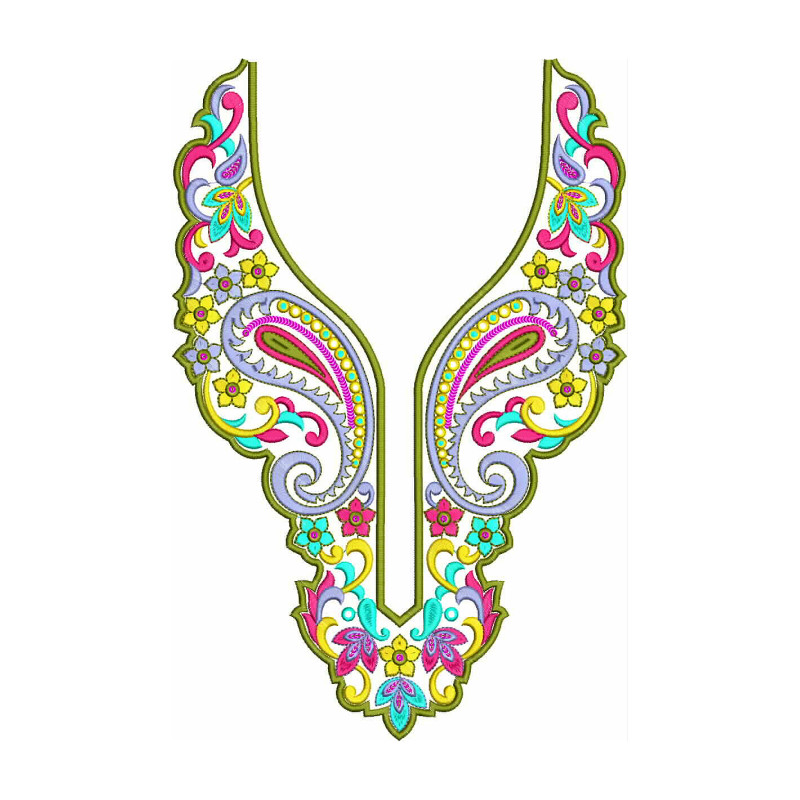 Pashtun Clothing Embroidery Neck Yoke Gala Design