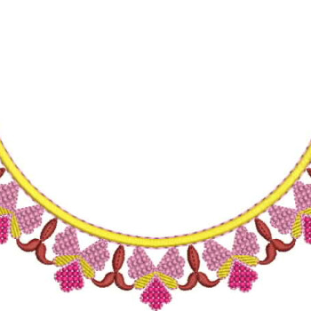 Necklace Type Embroidery Design