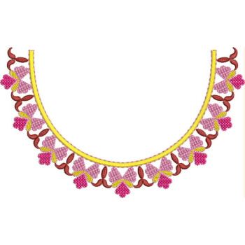 Necklace Type Embroidery Design