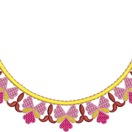 Necklace Type Embroidery Design