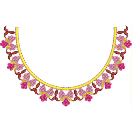 Necklace Type Embroidery Design