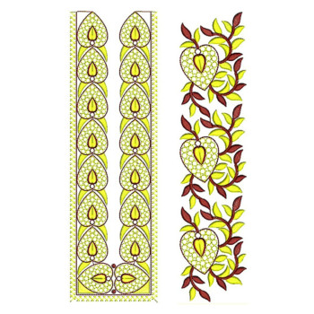 Traditional Kurta Embroidery Neck Design