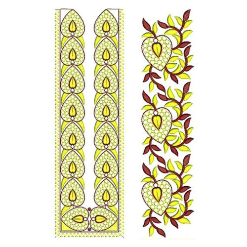 Traditional Kurta Embroidery Neck Design
