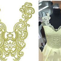 Ukrainian Wedding Dress Embroidery Design 21870