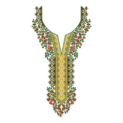 Unique Neck Embroidery Design