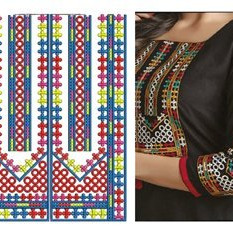 Western Wear Dress Embroidery Neck Design