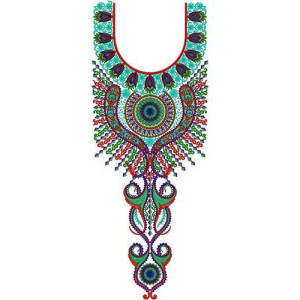 High Embroidery Neck Design